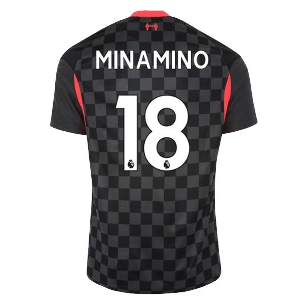 Camiseta Liverpool NO.18 Minamino 3ª 2020-2021 Negro